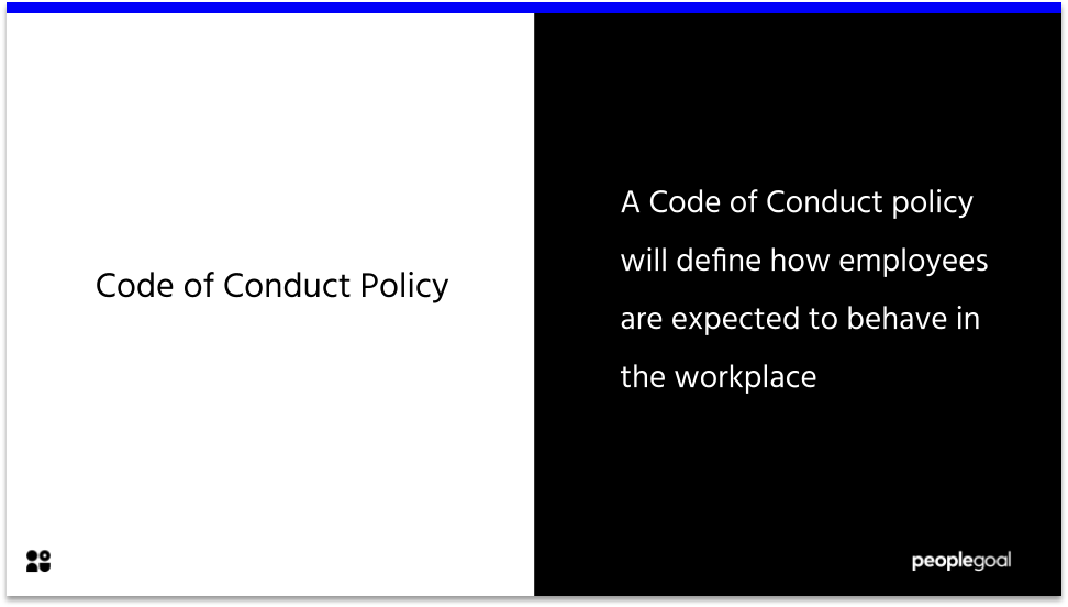 What is a Code of Conduct Policy?