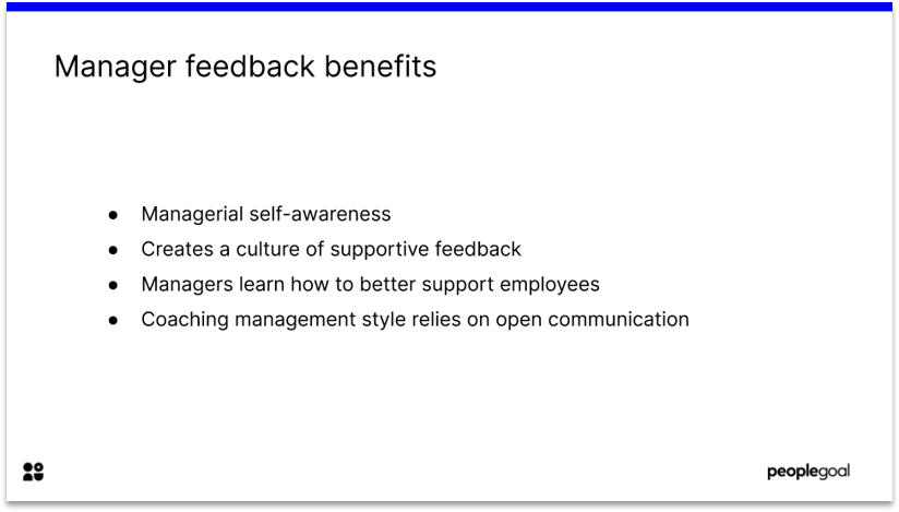 Manager feedback benefits