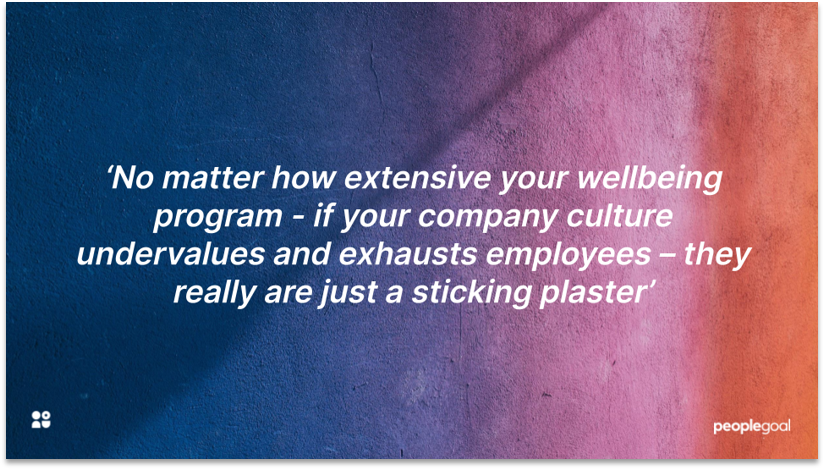 Quotation on importance of company culture to employee wellbeing