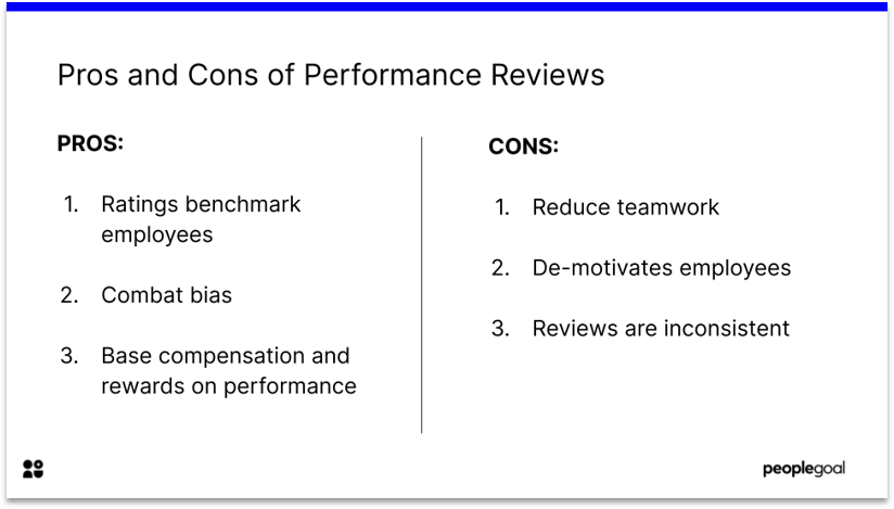 pros and cons of Performance Reviews