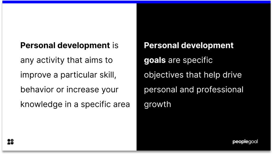personal development goals definition