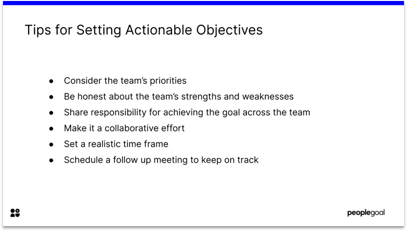 Objectives and key results actionable objectives