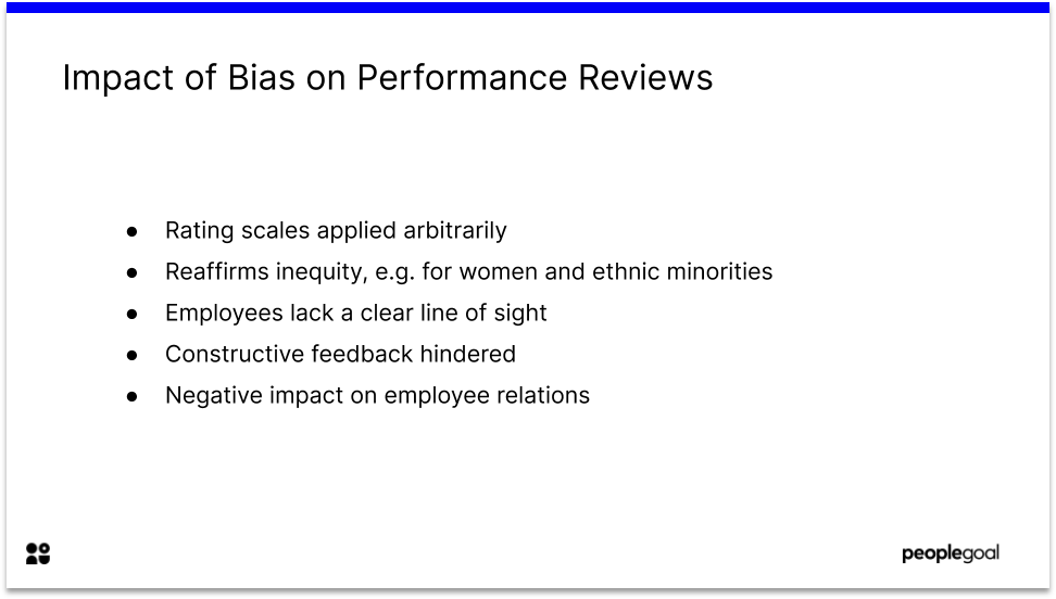 Impact of Bias on Performance Reviews