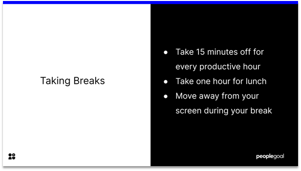 Effective at Work - take breaks