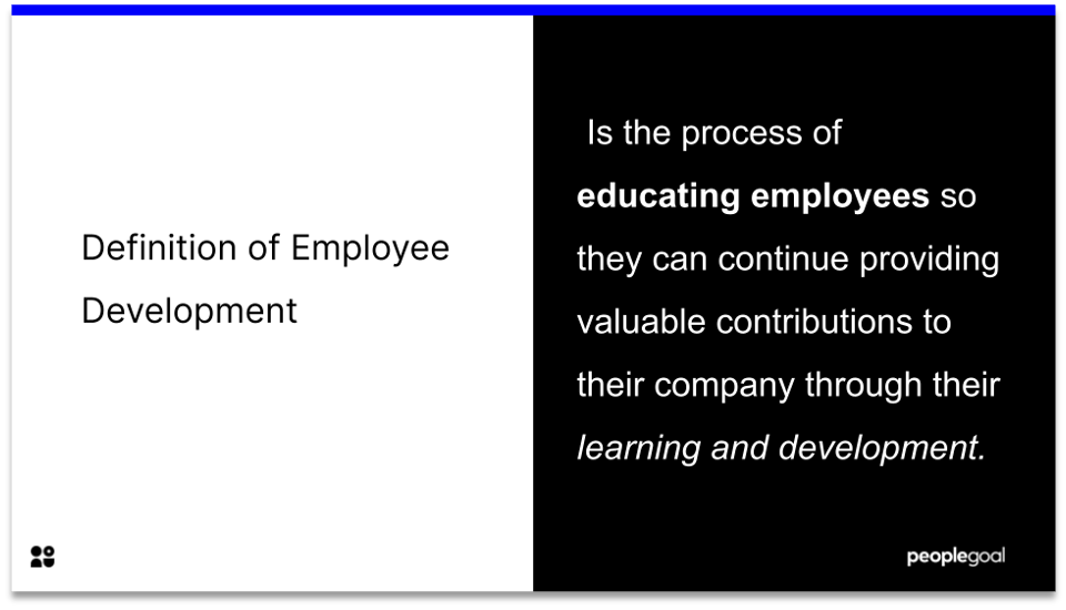 Employee Development - DEFINITION