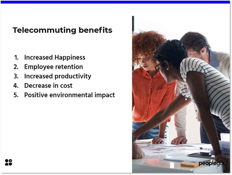 Telecommuting benefits