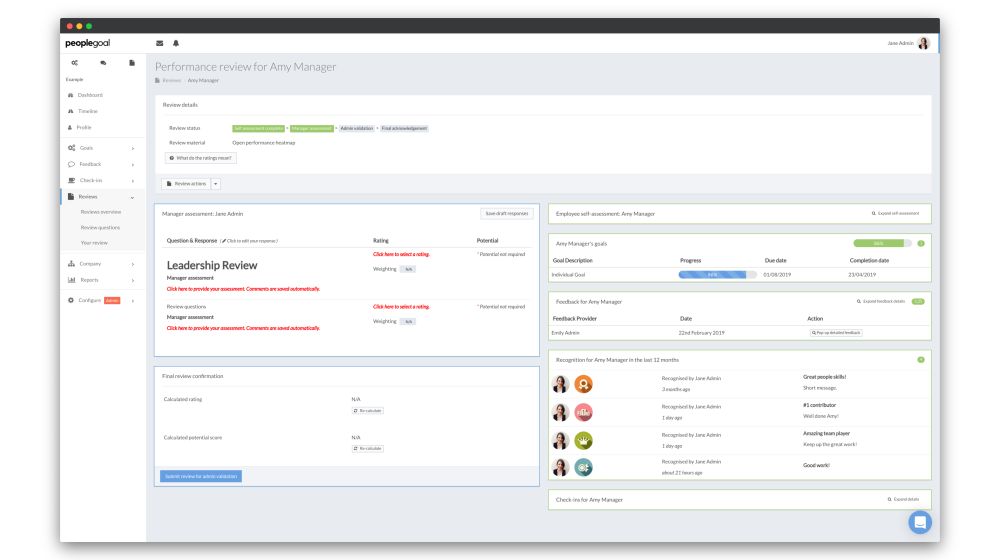 PeopleGoal performance appraisal