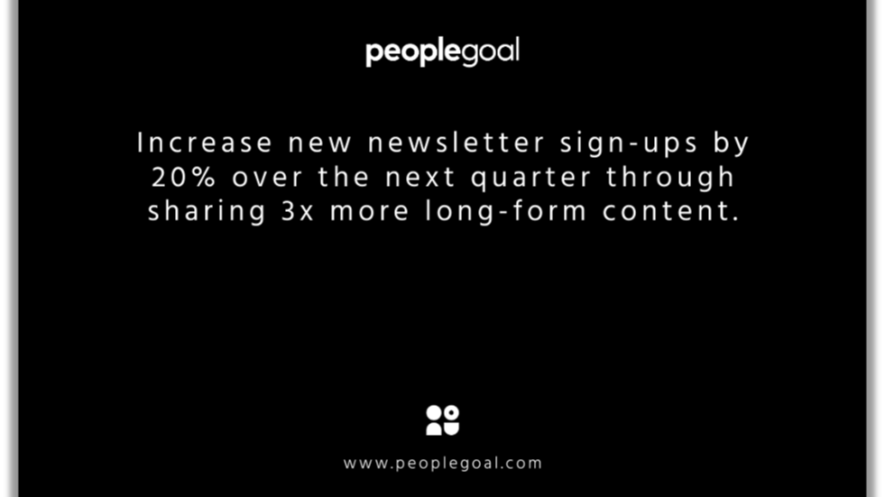  smart goals examples - newsletter sign ups