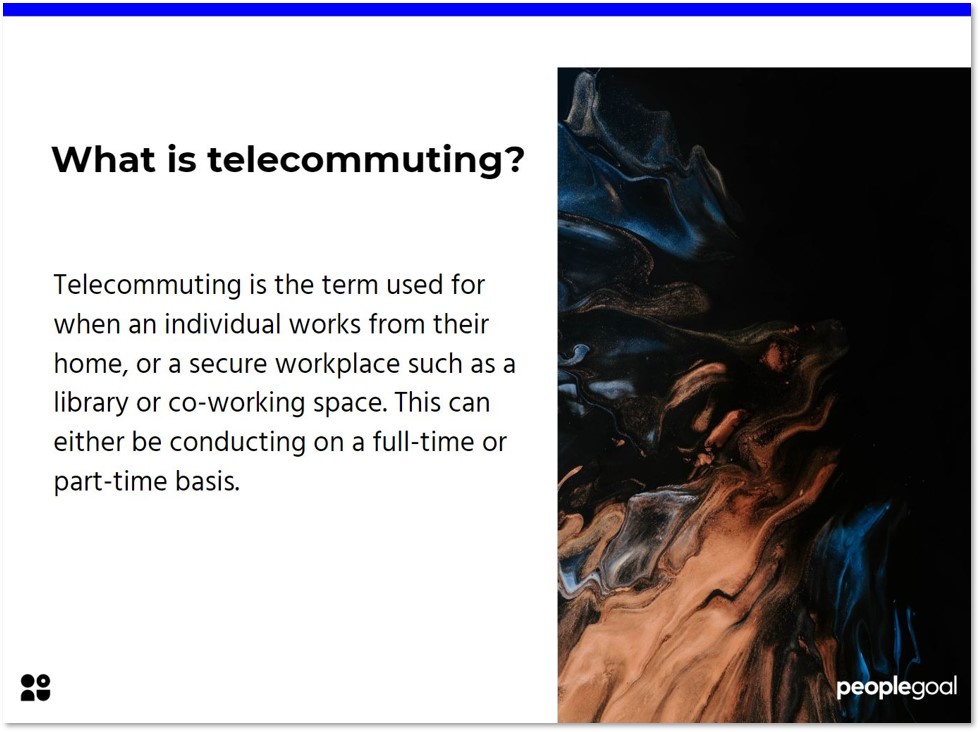 What is telecommuting