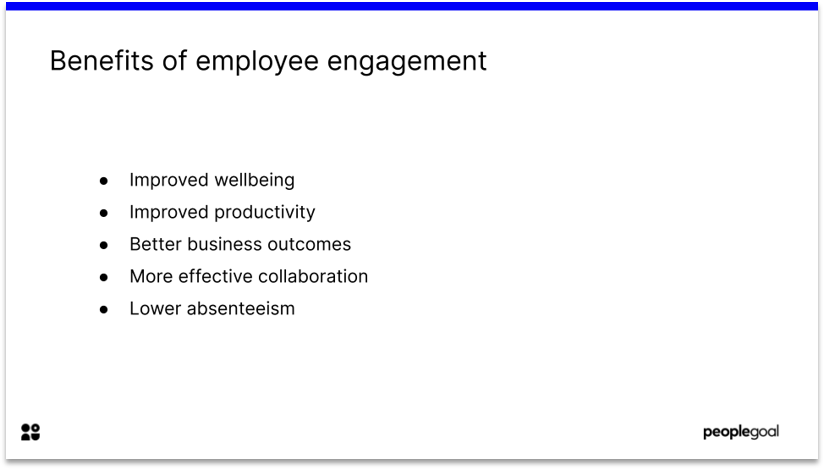 Benefits of employee engagement