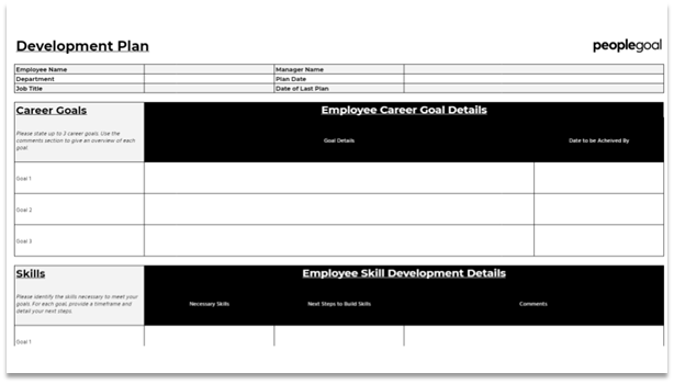 PeopleGoal Development Plan Template 2