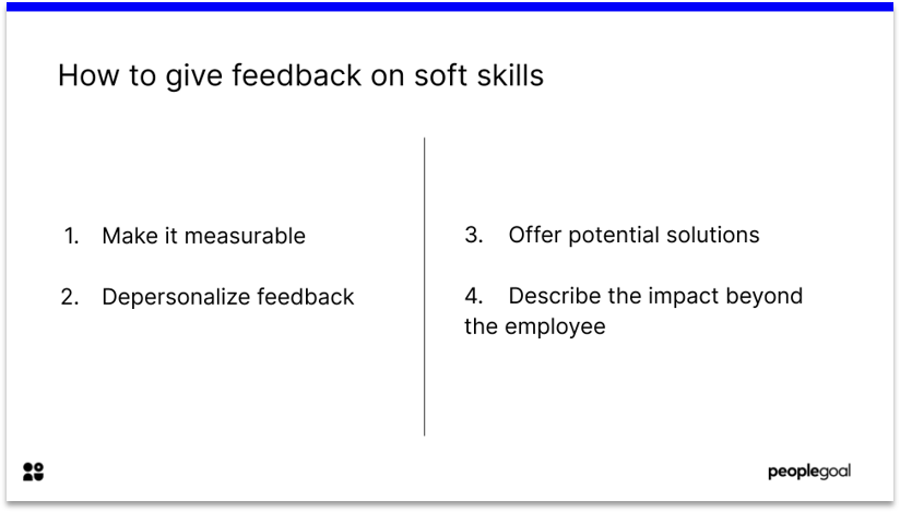 Constructive Feedback on Soft Skills