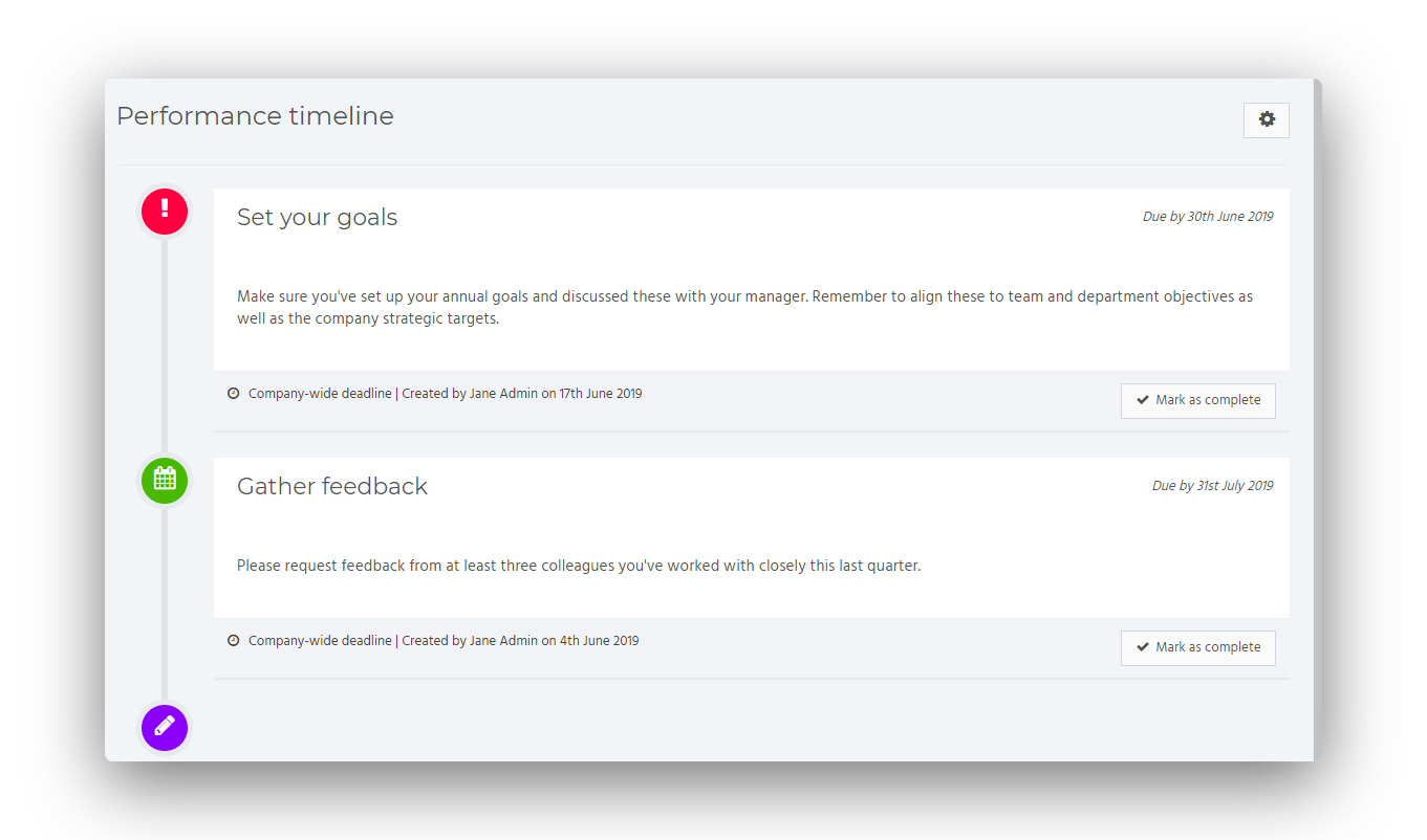 performance review process timeline