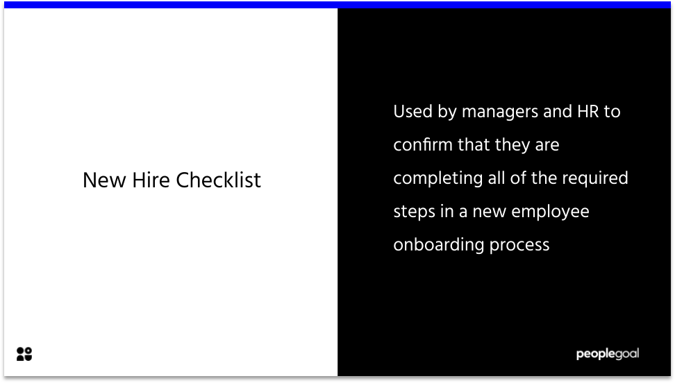 New Hire Checklist Definition