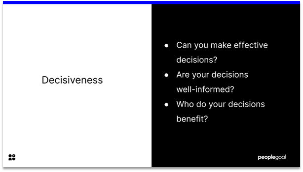 Self-Evaluation - Decisiveness